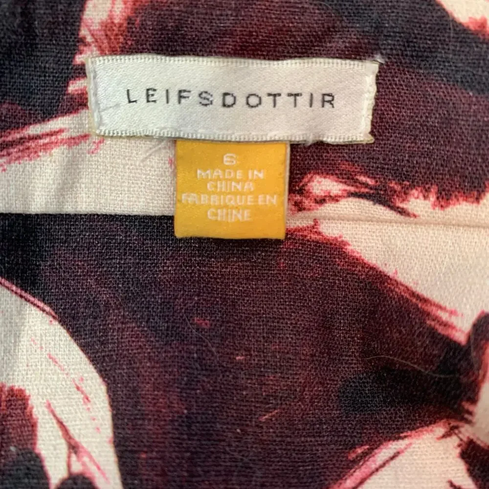 Anthropologie Leifsdottir Linen Blend Giraffe Jacket Size 6 - Picture 7 of 8